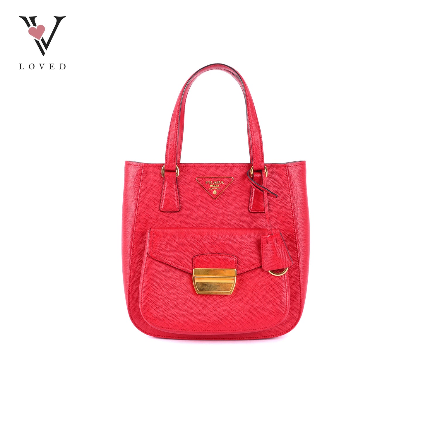 Prada Metropolis Tote Bag in Red Saffiano Leather