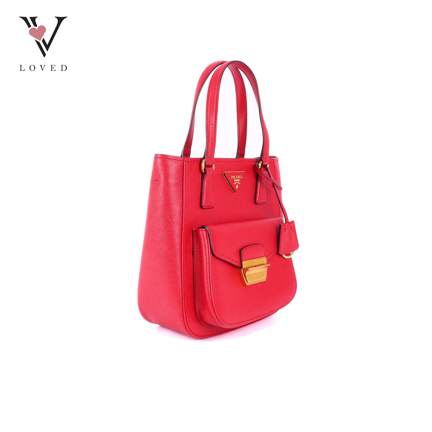 Prada Metropolis Tote Bag in Red Saffiano Leather