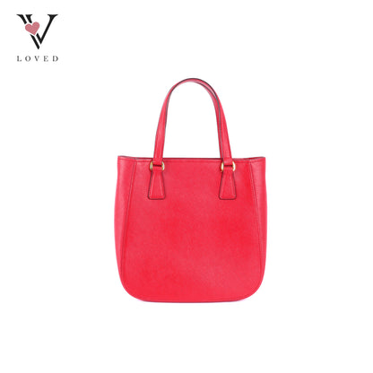 Prada Metropolis Tote Bag in Red Saffiano Leather