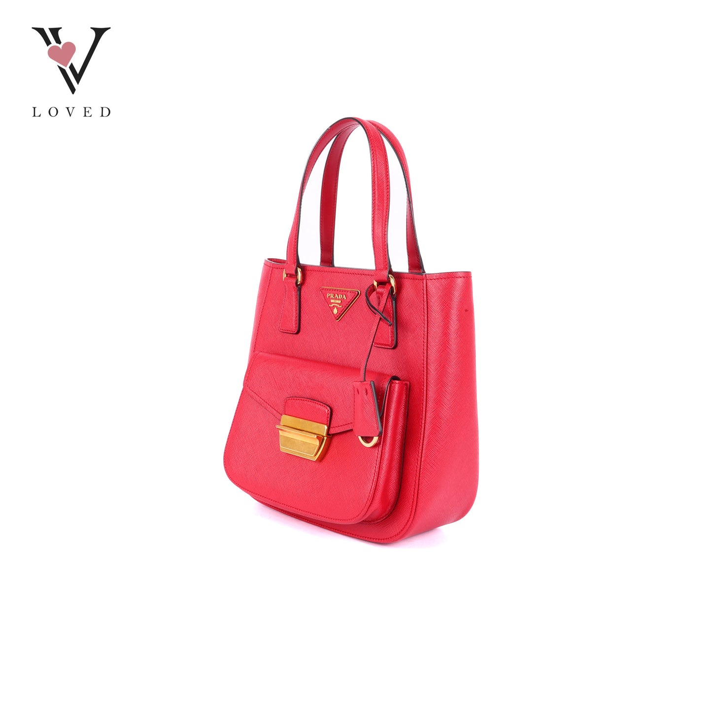 Prada Metropolis Tote Bag in Red Saffiano Leather