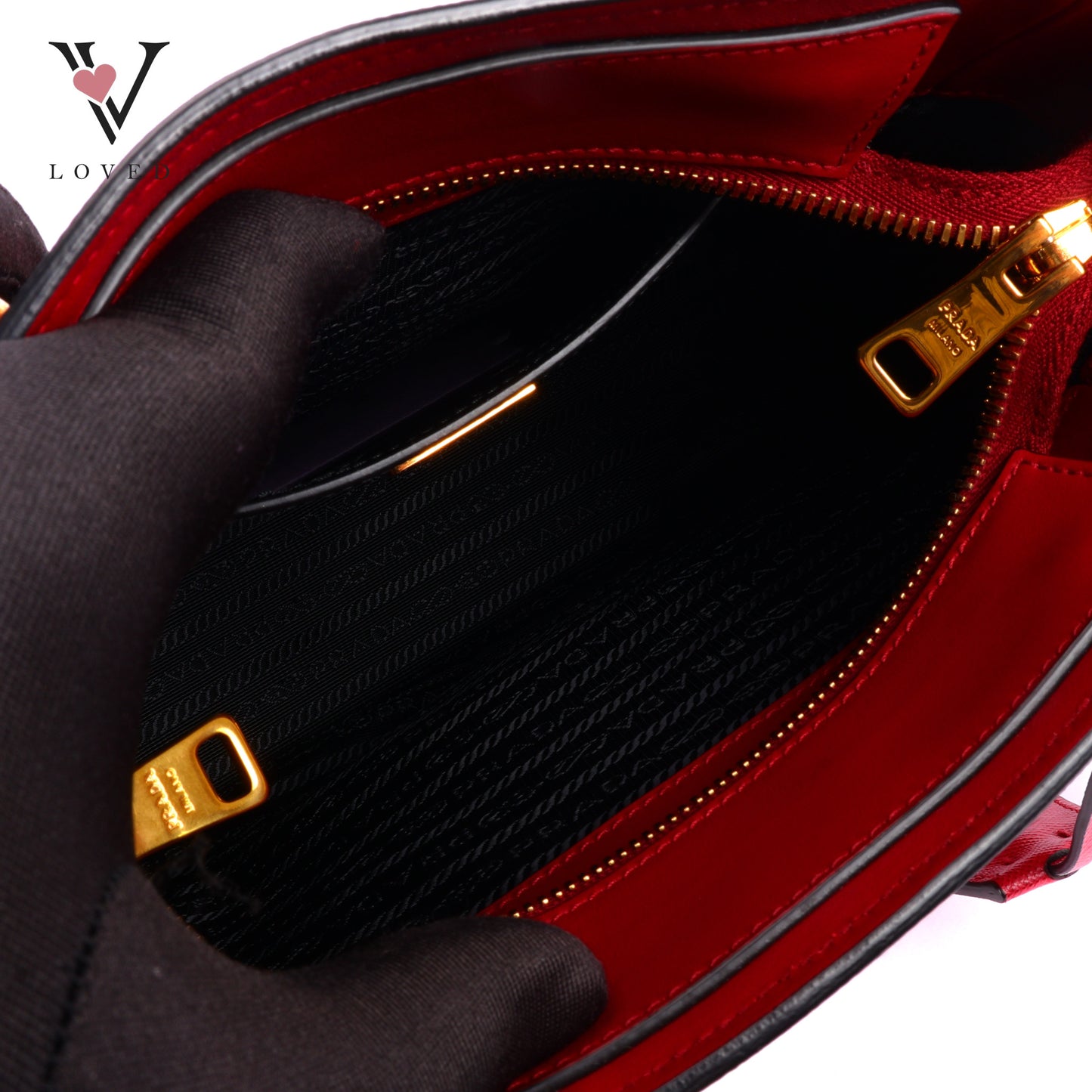 Prada Metropolis Tote Bag in Red Saffiano Leather