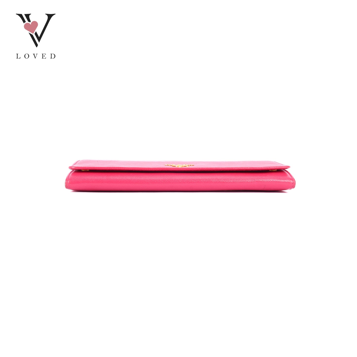 Prada Continental Wallet in Fiery Red Saffiano Leather