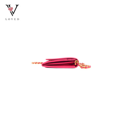 Prada Continental Wallet in Fiery Red Saffiano Leather