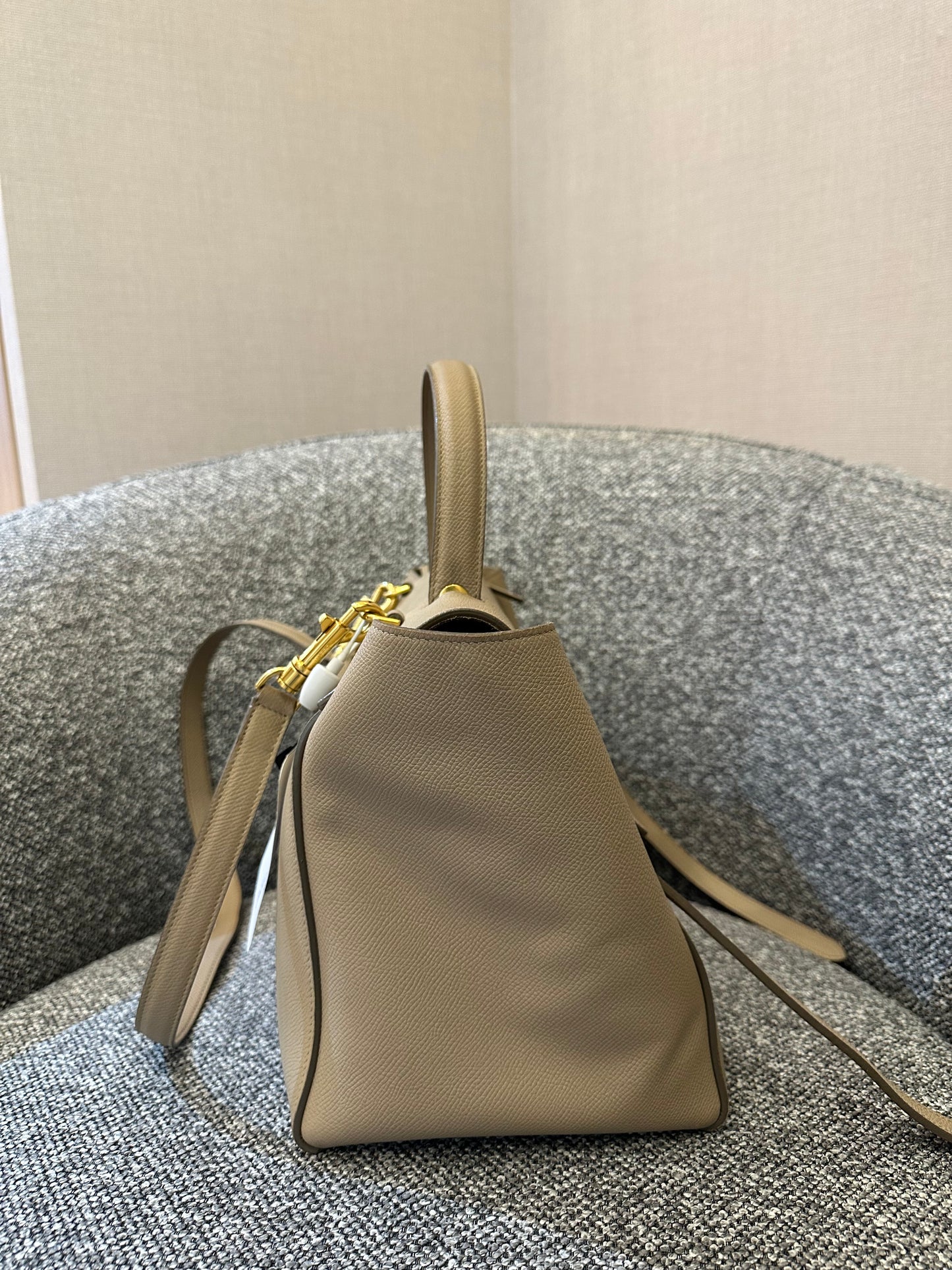 Celine Belt Bag in Beige Grained Calfskin