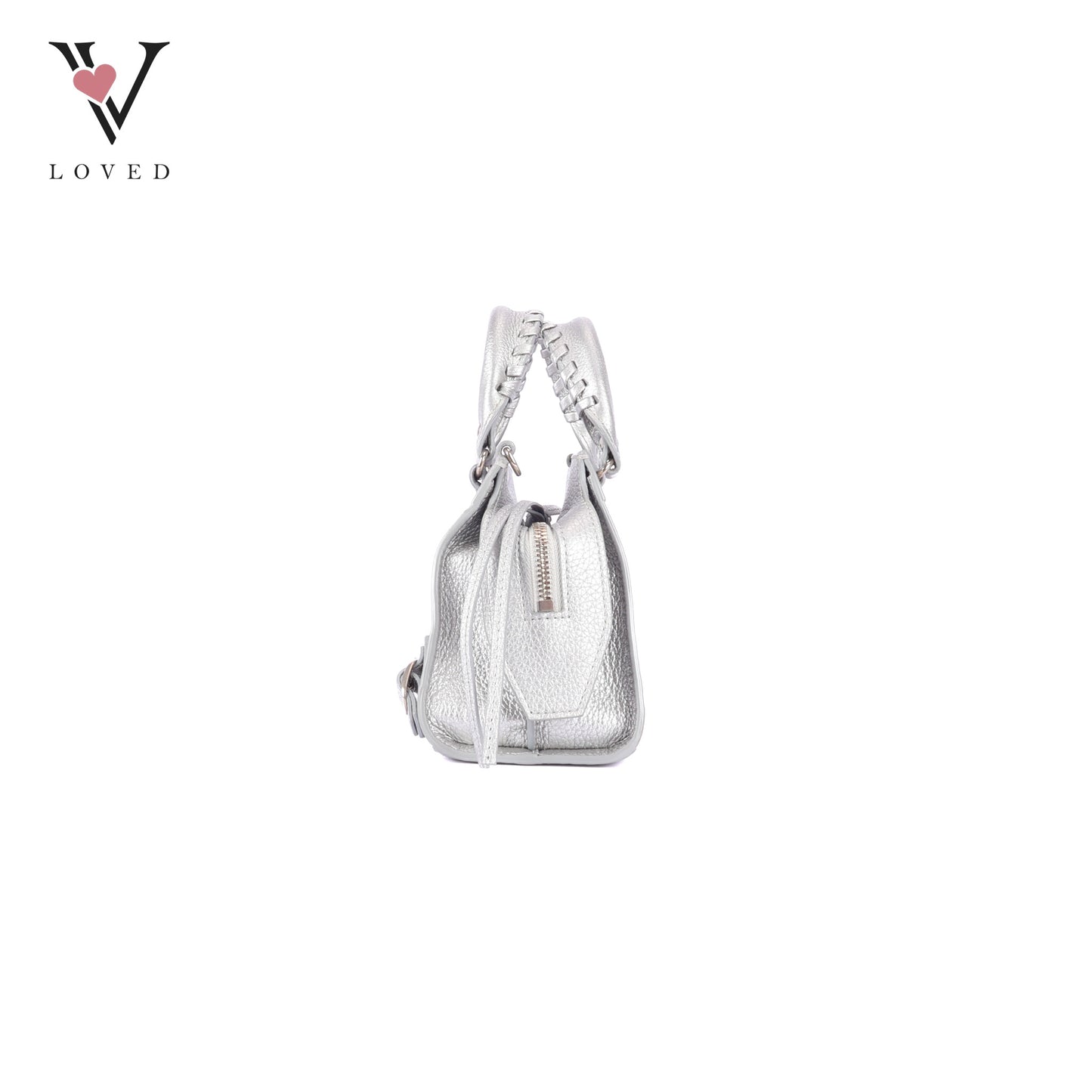 Balenciaga Neo Classic City Bag in Metallic Silver Grained Calfskin Leather