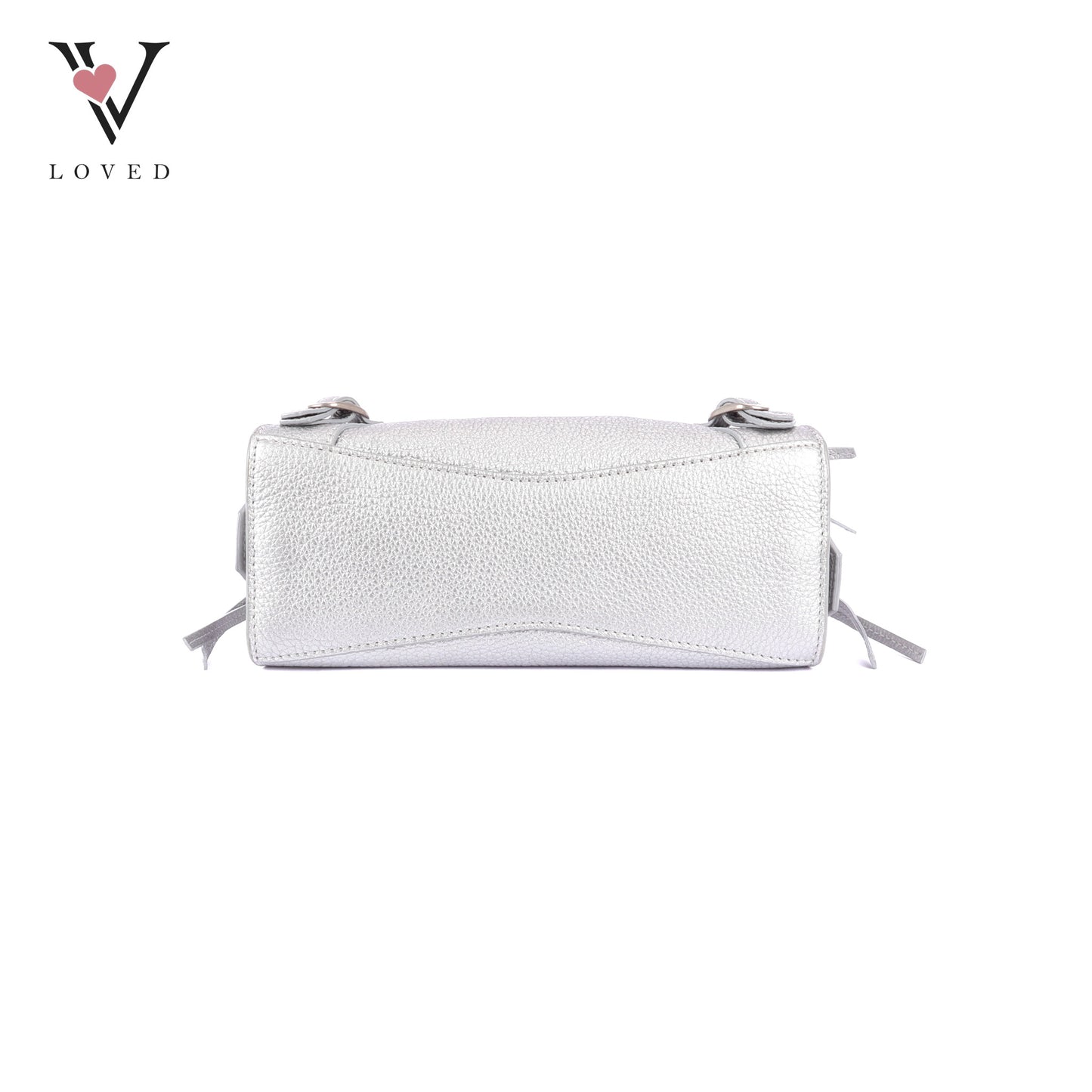 Balenciaga Neo Classic City Bag in Metallic Silver Grained Calfskin Leather