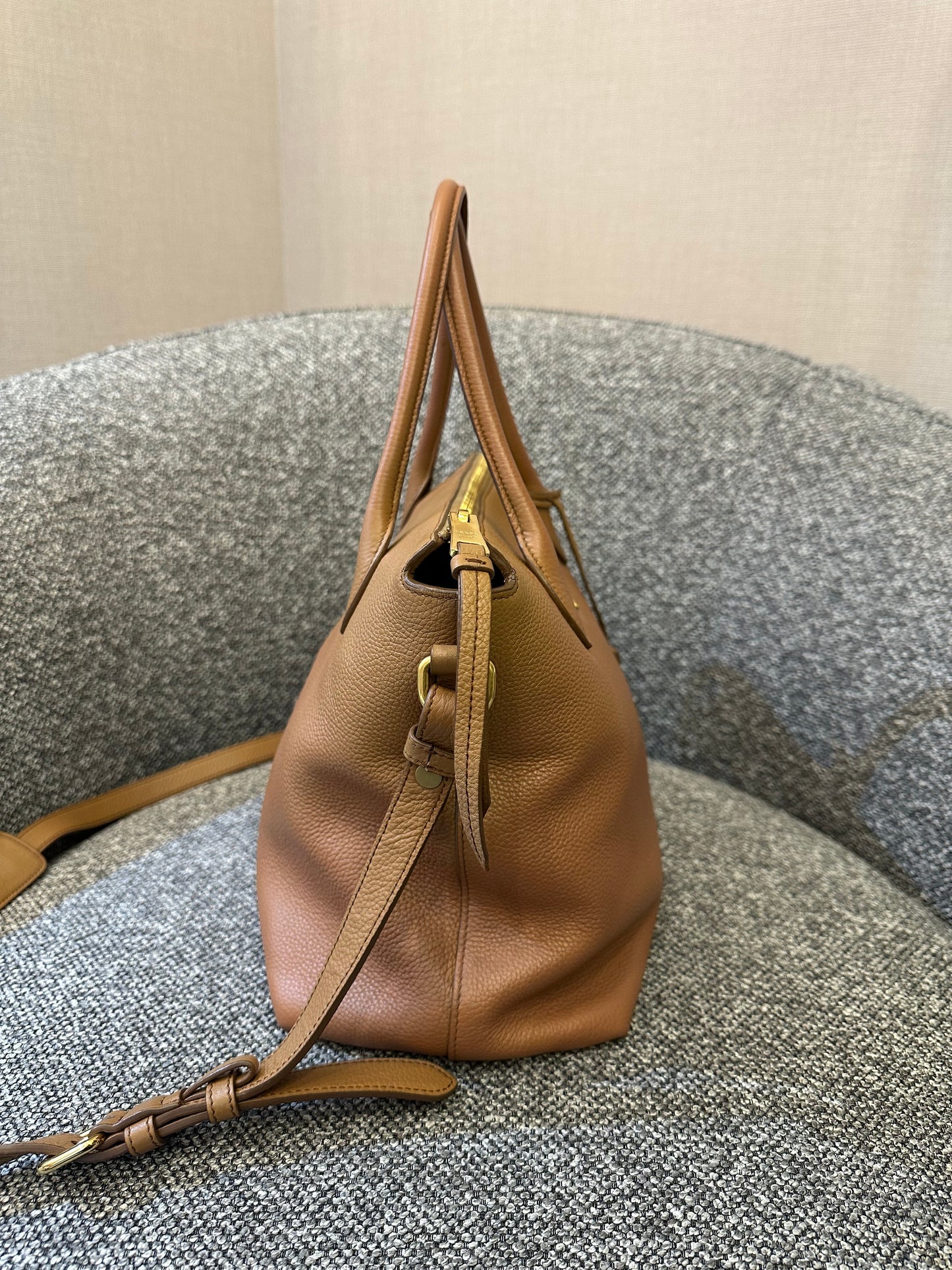 Prada Vitello Daino Leather Top Handle Bag