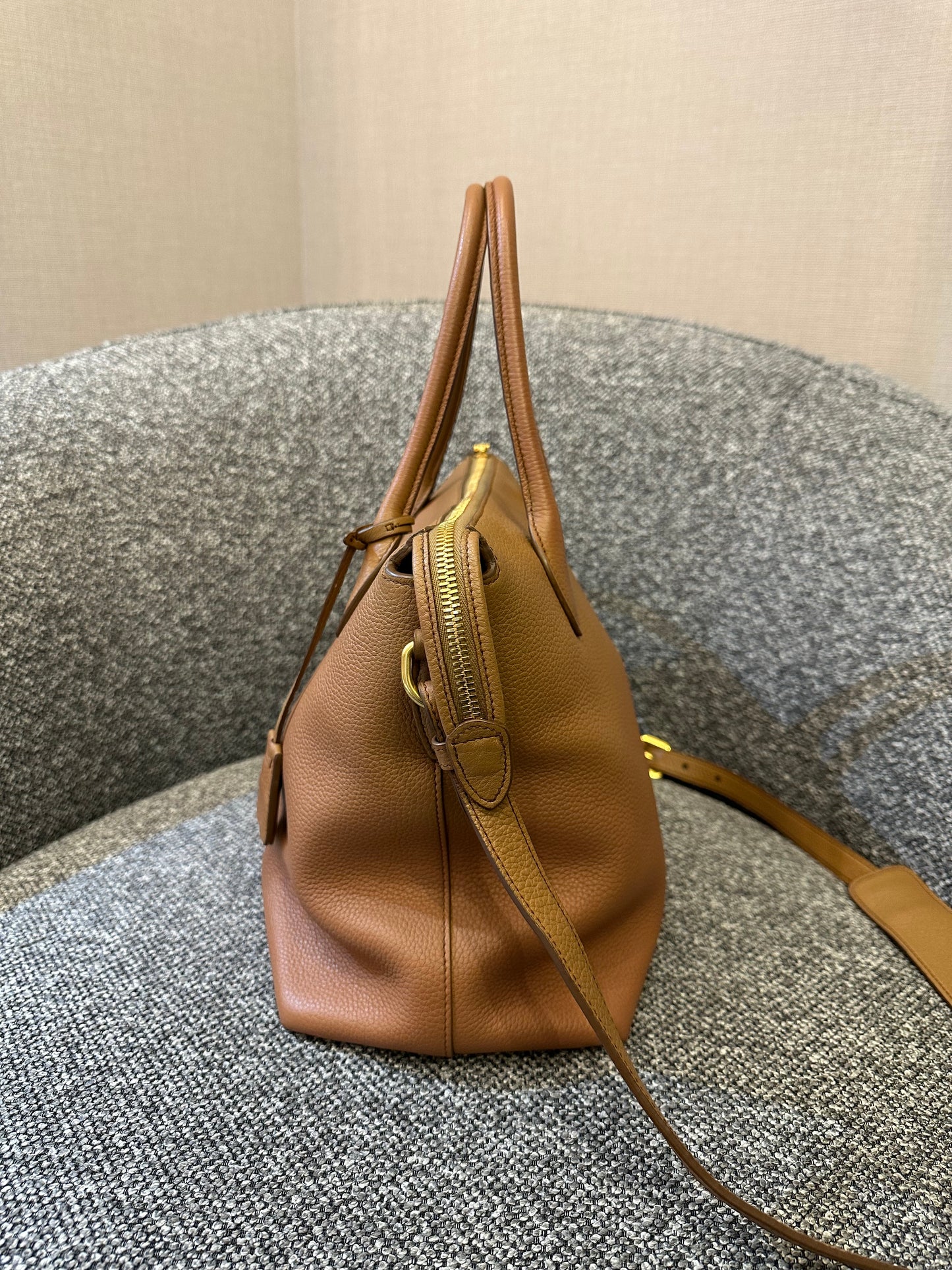 Prada Vitello Daino Leather Top Handle Bag