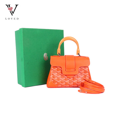 Goyard Saigon Souple Mini Orange Goyardine Palladium Hardware