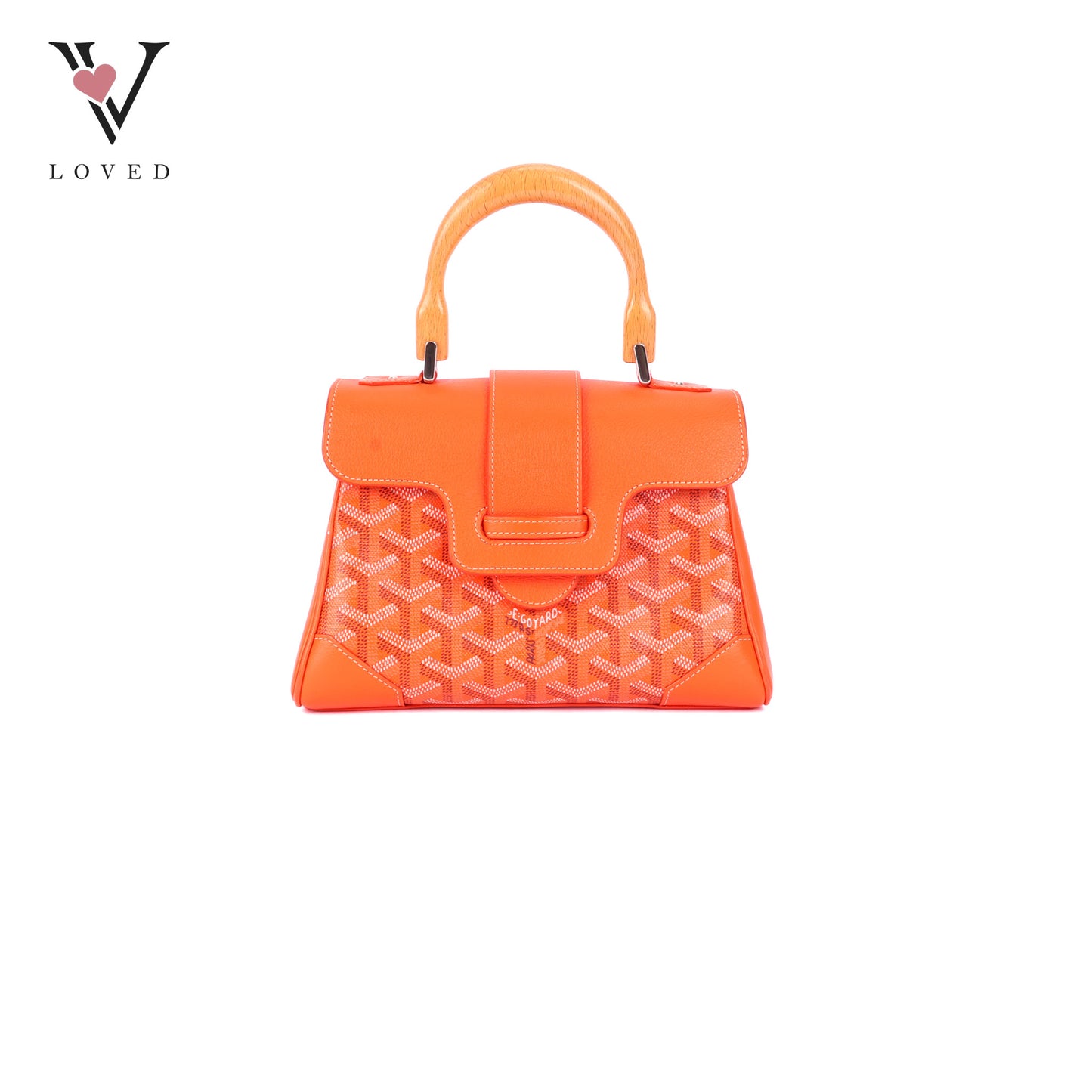 Goyard Saigon Souple Mini Orange Goyardine Palladium Hardware