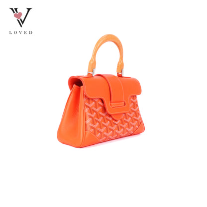 Goyard Saigon Souple Mini Orange Goyardine Palladium Hardware