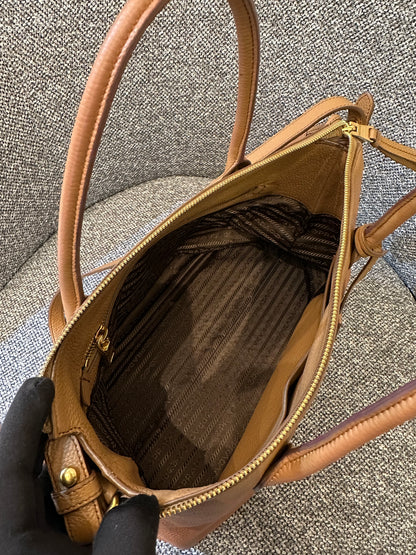 Prada Vitello Daino Leather Top Handle Bag