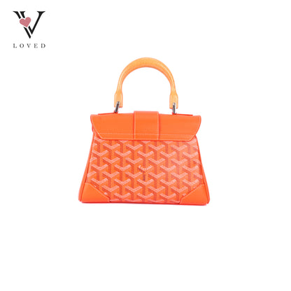 Goyard Saigon Souple Mini Orange Goyardine Palladium Hardware