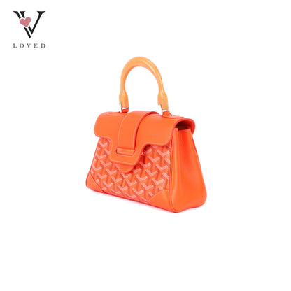 Goyard Saigon Souple Mini Orange Goyardine Palladium Hardware