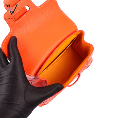 Goyard Saigon Souple Mini Orange Goyardine Palladium Hardware