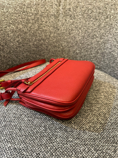 Prada Vitello Daino Leather Flap Crossbody Bag