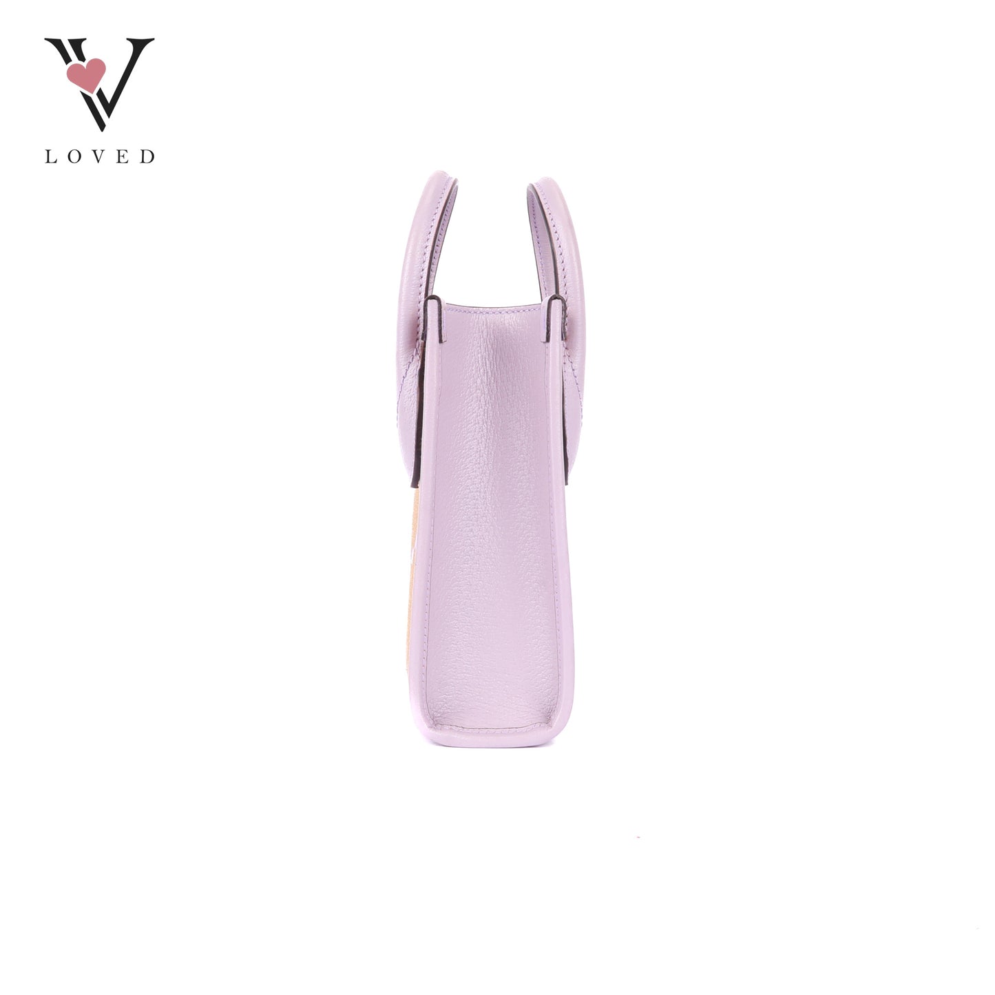 Gucci GG Mini Tote Bag in Beige with Purple Leather Trim