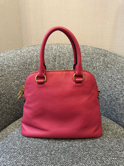 Prada Vitello Daino Dome Satchel Handbag