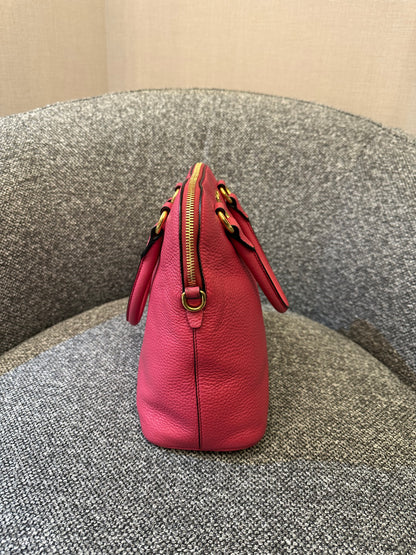 Prada Vitello Daino Dome Satchel Handbag