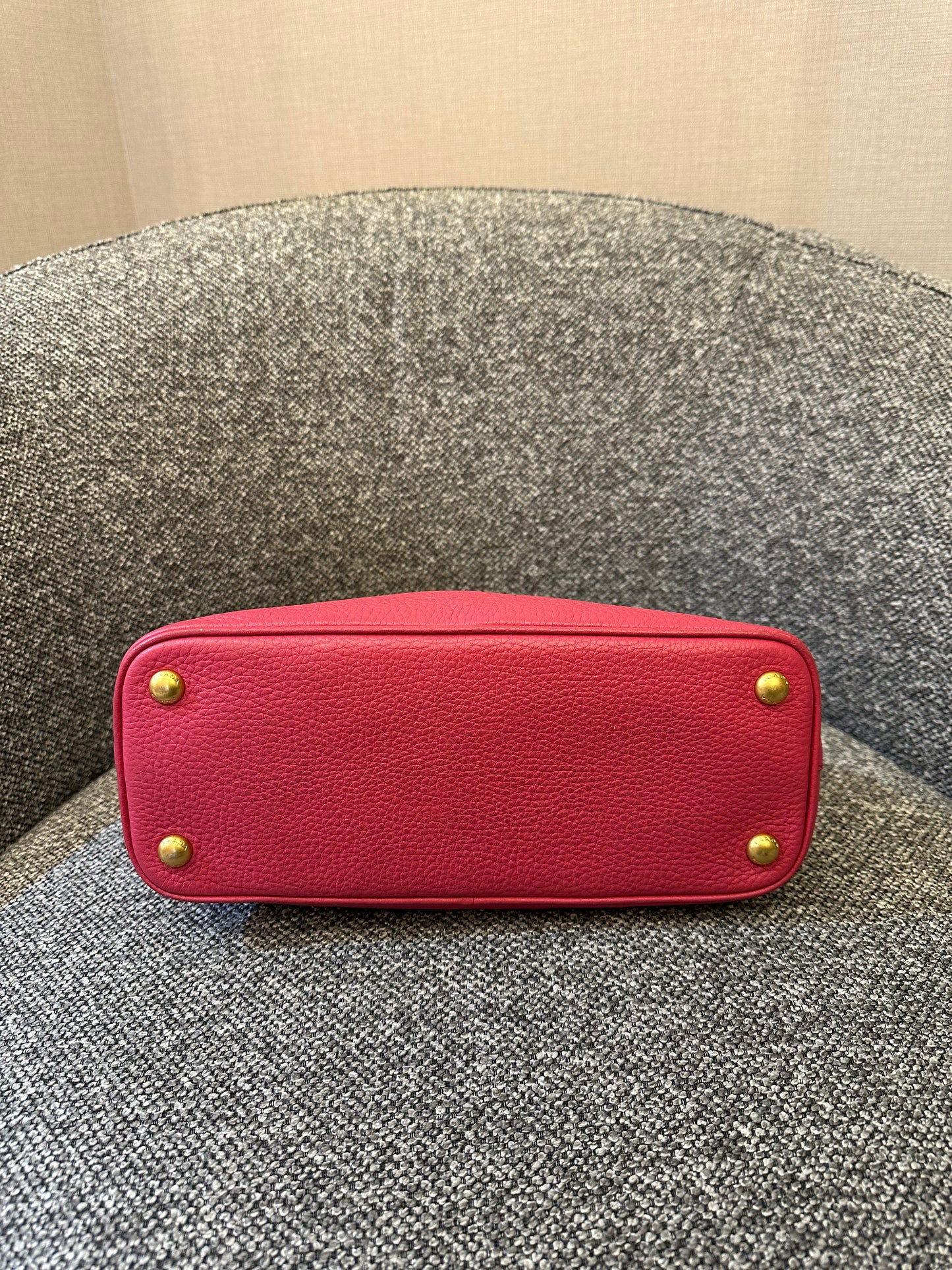Prada Vitello Daino Dome Satchel Handbag