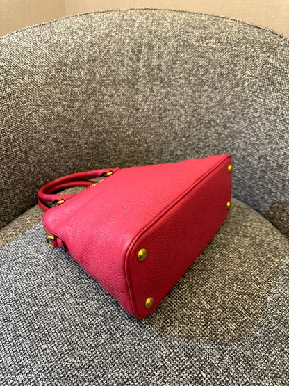 Prada Vitello Daino Dome Satchel Handbag