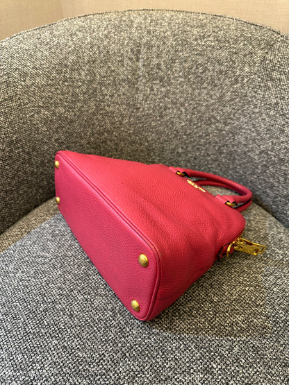 Prada Vitello Daino Dome Satchel Handbag