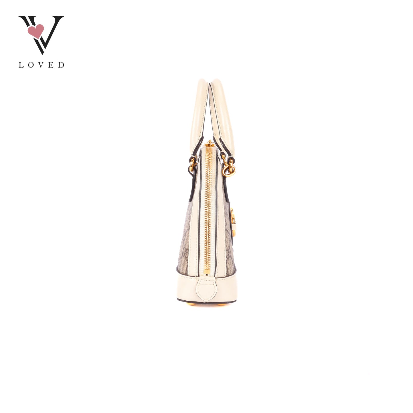 Gucci Horsebit 1995 Mini Top Handle Bag in White Leather