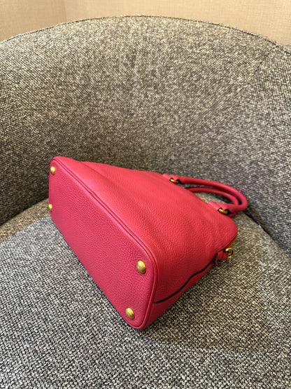Prada Vitello Daino Dome Satchel Handbag