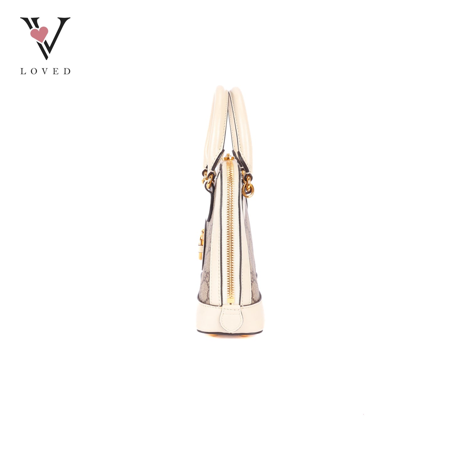 Gucci Horsebit 1995 Mini Top Handle Bag in White Leather