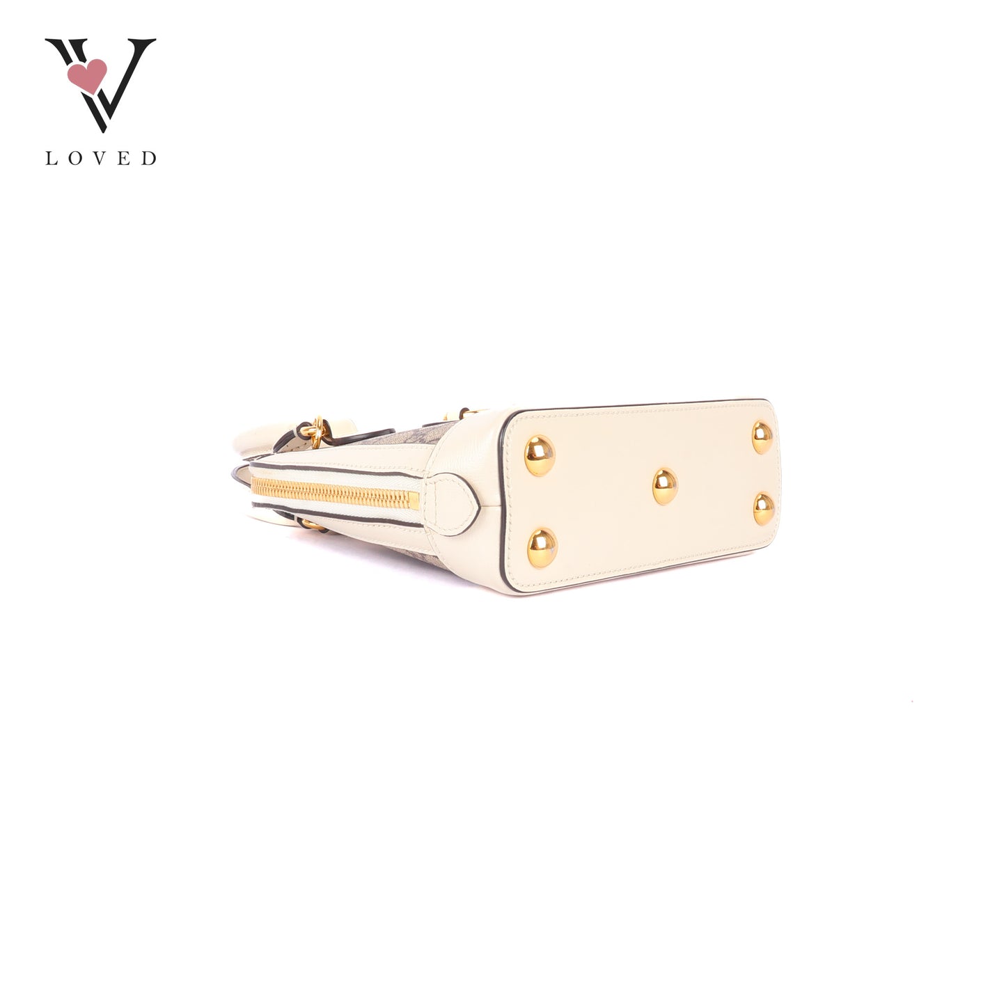 Gucci Horsebit 1995 Mini Top Handle Bag in White Leather