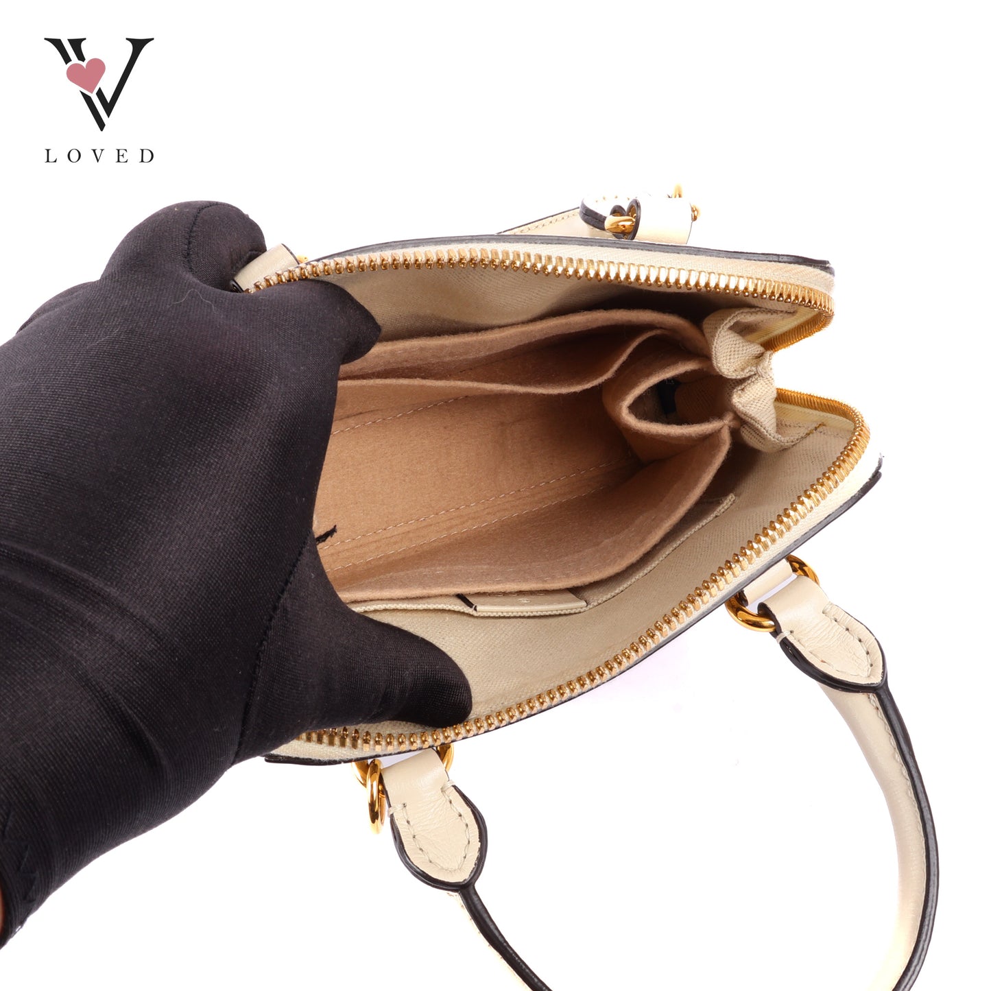 Gucci Horsebit 1995 Mini Top Handle Bag in White Leather