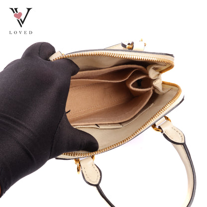 Gucci Horsebit 1995 Mini Top Handle Bag in White Leather