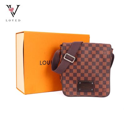 Louis Vuitton	Brooklyn PM Bag in Damier Ebene