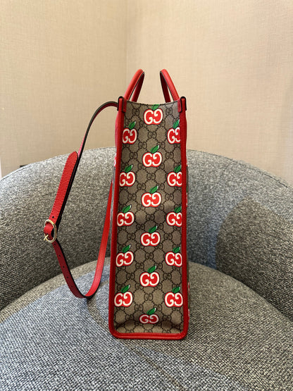 Gucci GG Supreme Apple Print Tote Bag