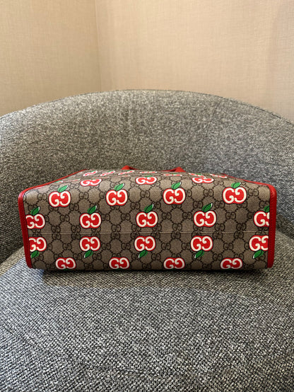 Gucci GG Supreme Apple Print Tote Bag
