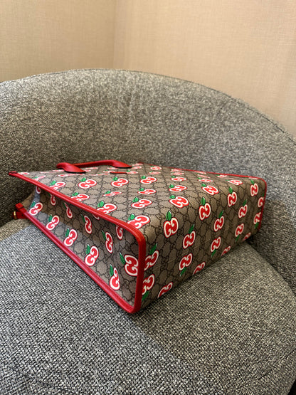 Gucci GG Supreme Apple Print Tote Bag