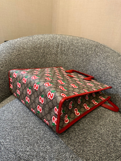 Gucci GG Supreme Apple Print Tote Bag