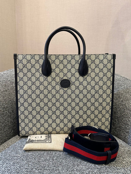 Gucci Interlocking GG Supreme Canvas Tote Bag