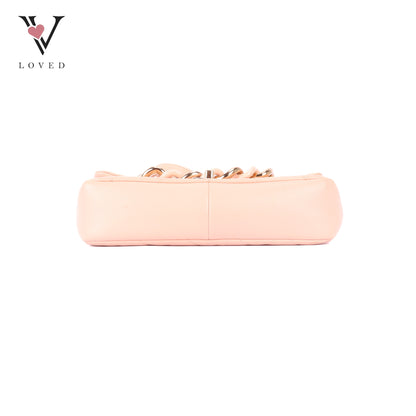 Chanel Flap Bag in Light Pink Quilted Lambskin & Resin Bi-color Chain