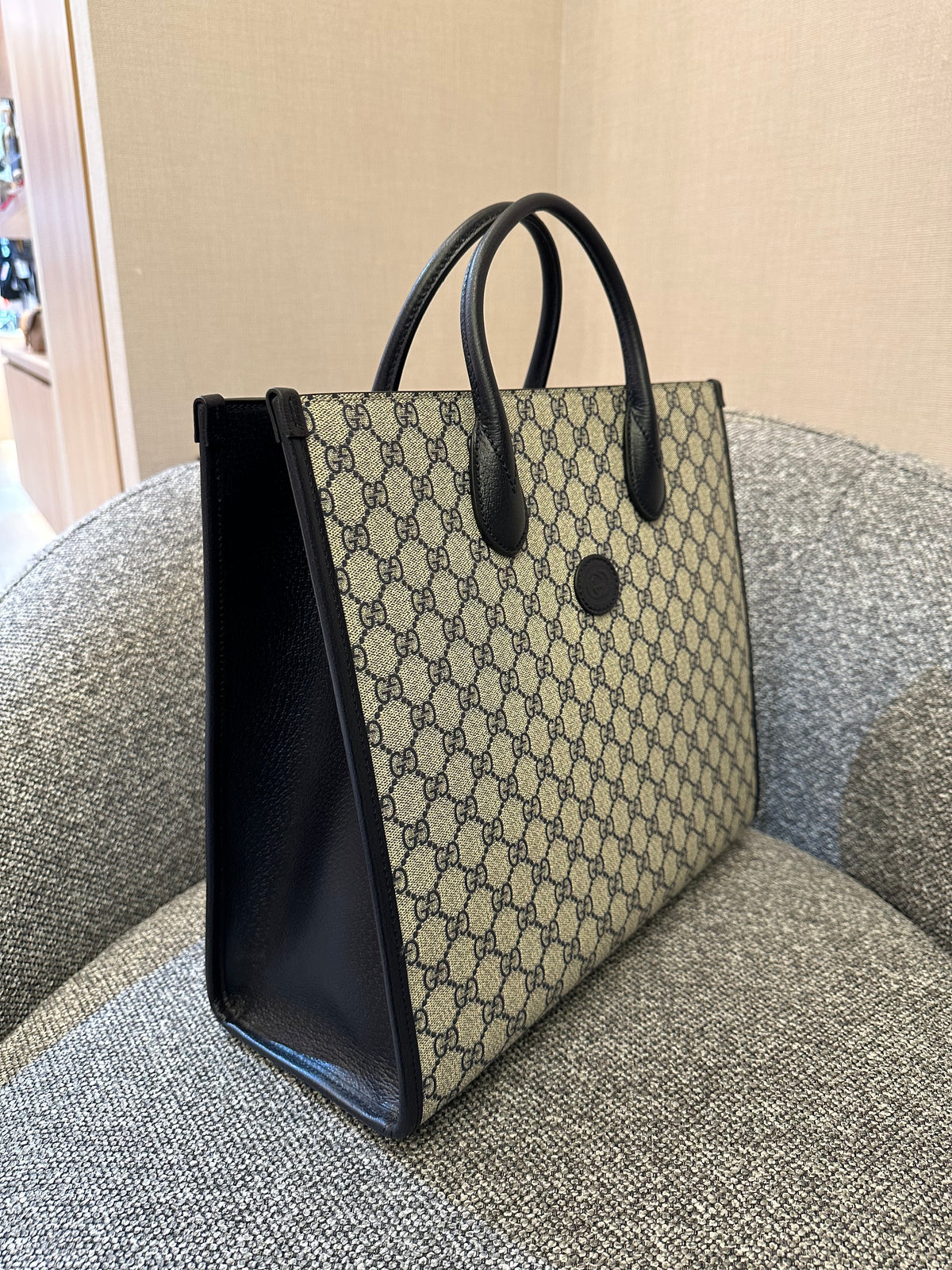 Gucci Interlocking GG Supreme Canvas Tote Bag