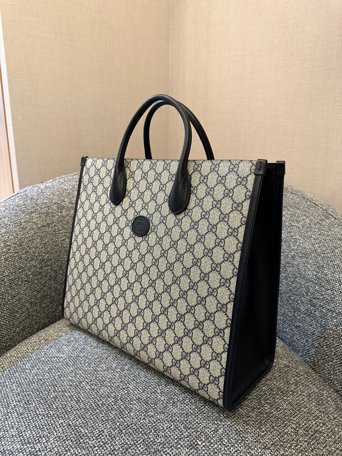 Gucci Interlocking GG Supreme Canvas Tote Bag