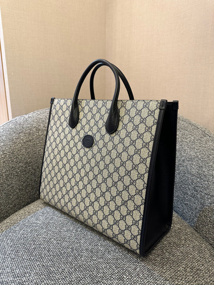 Gucci Interlocking GG Supreme Canvas Tote Bag