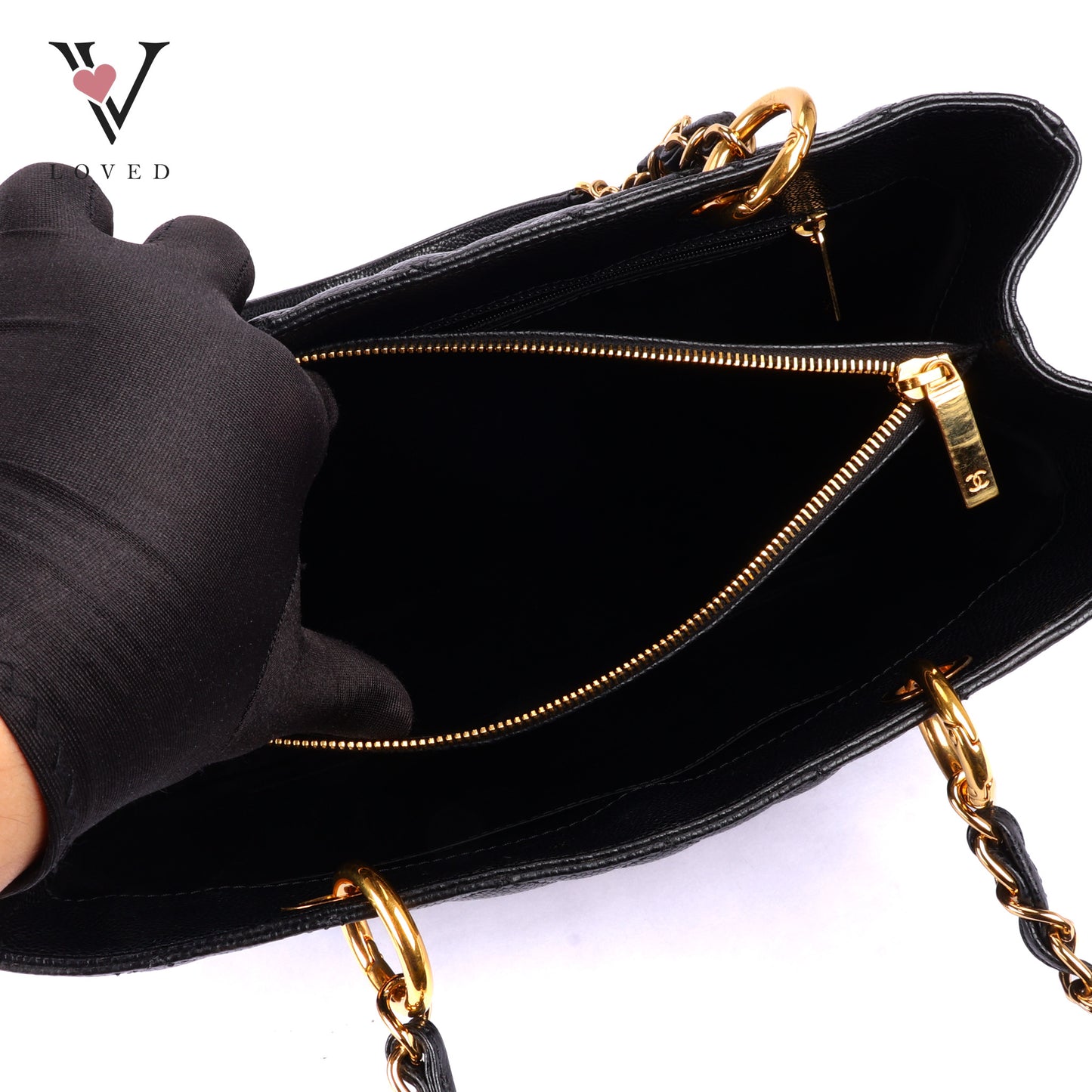 Chanel GST in Black Caviar Leather