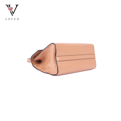 Prada Argilla Glacé Studded Top Handle Bag in Calfskin Leather