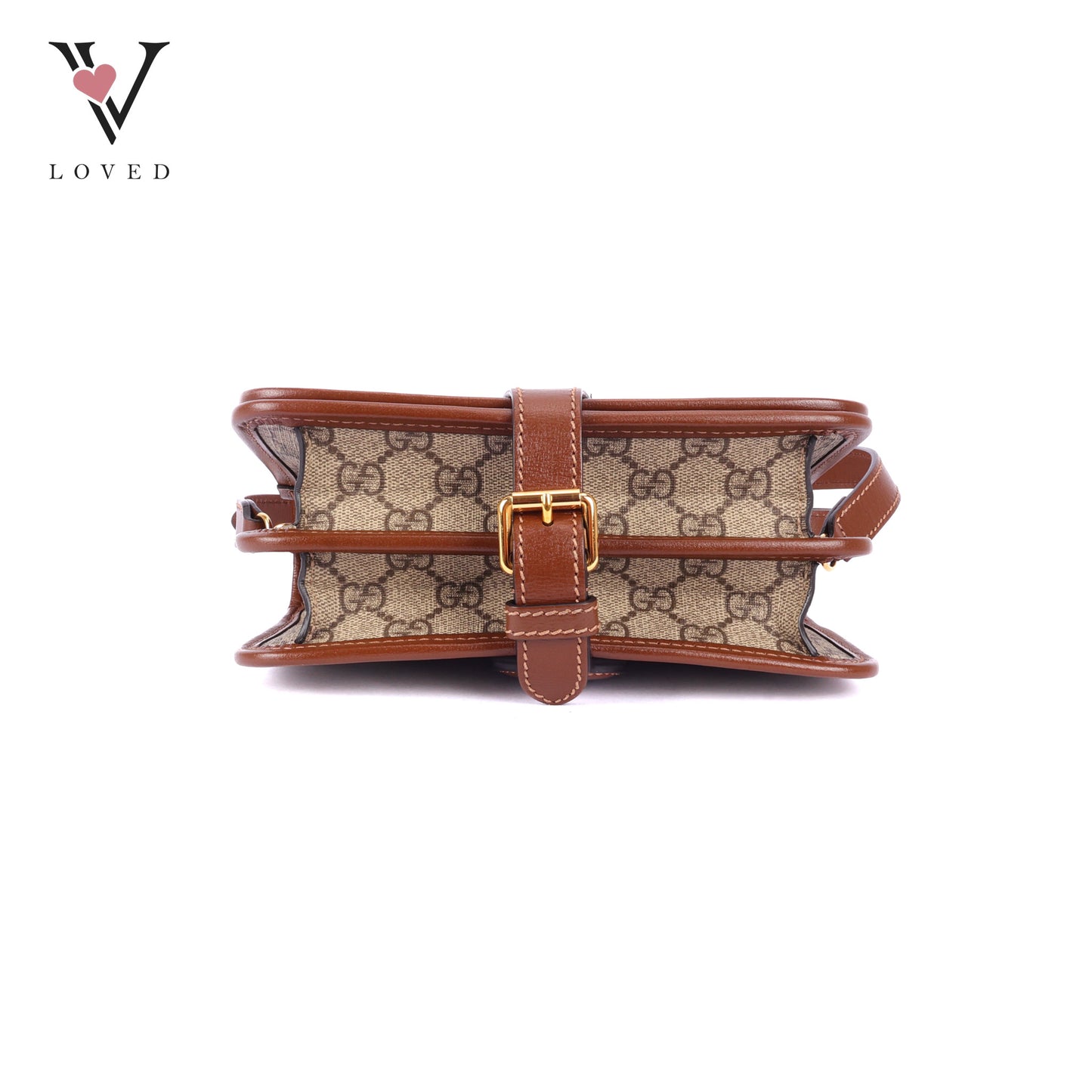 Gucci GG Supreme Mini Retro Interlocking G Flap in Azalea Calfskin Leather