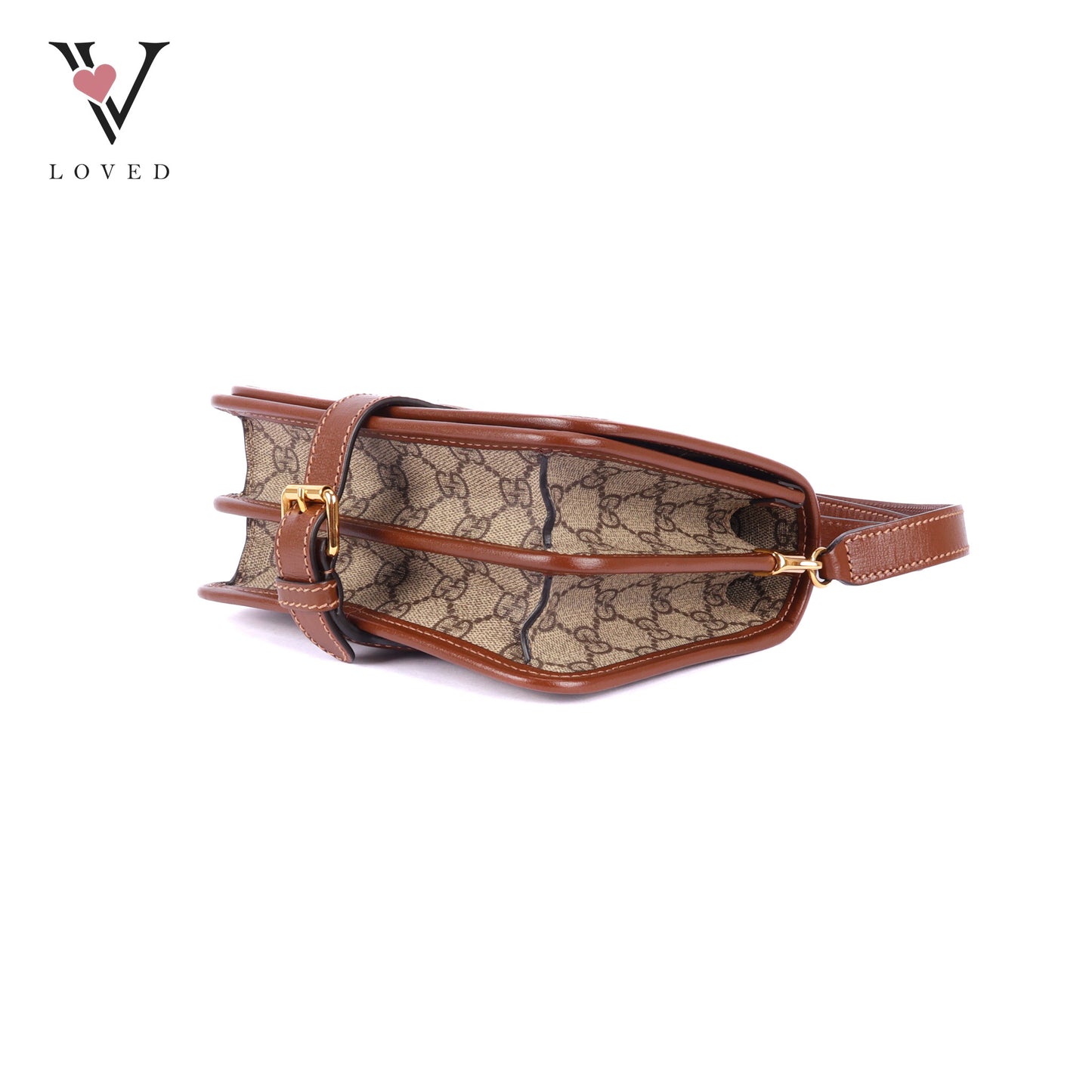 Gucci GG Supreme Mini Retro Interlocking G Flap in Azalea Calfskin Leather