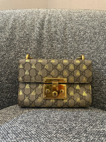 Gucci Padlock Small Shoulder Bag in GG Supreme Canvas
