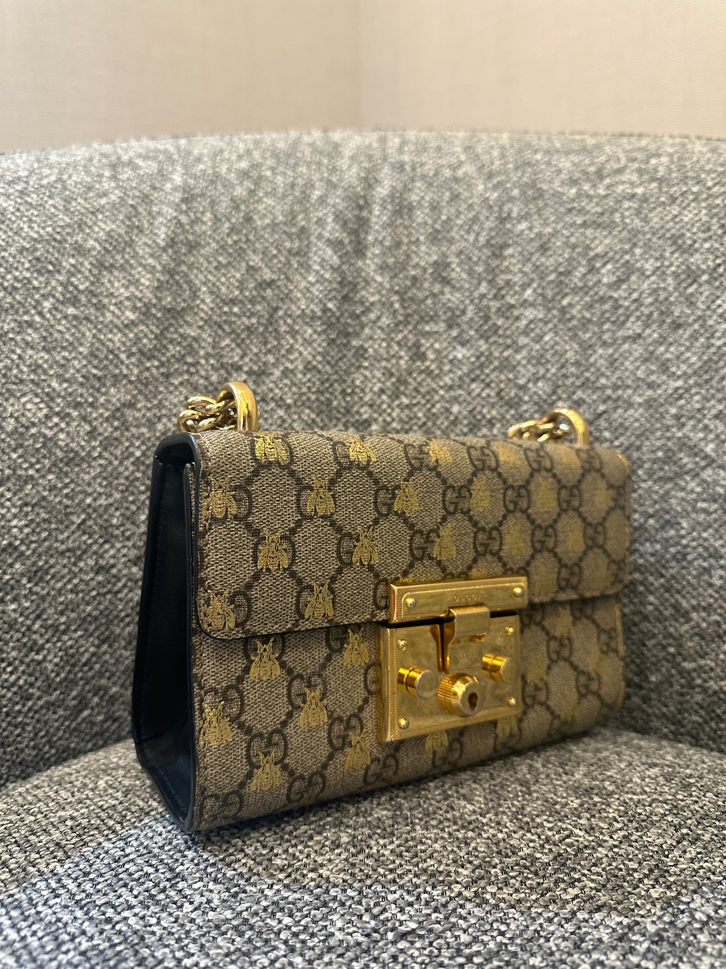 Gucci Padlock Small Shoulder Bag in GG Supreme Canvas