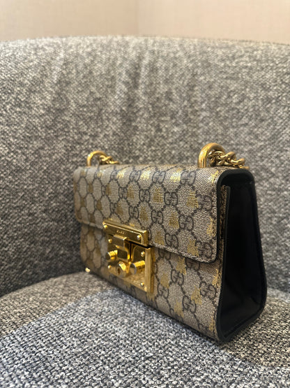 Gucci Padlock Small Shoulder Bag in GG Supreme Canvas