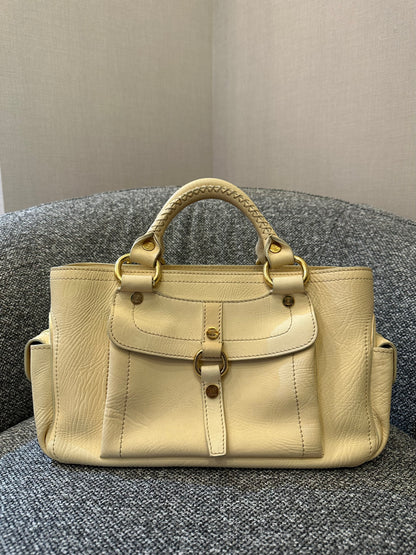 Celine Boogie Handbag in Light Yellow Leather